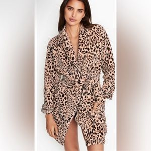 Victoria’s Secret fuzzy cheetah print robe